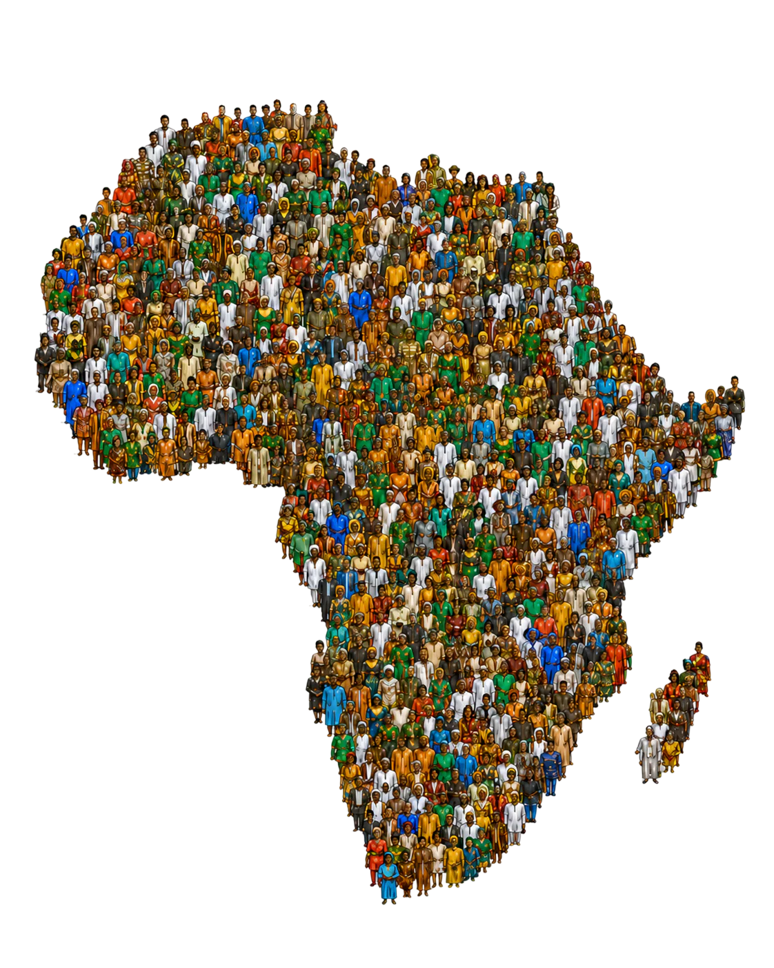 African commerce illustrated within the map of Africa
